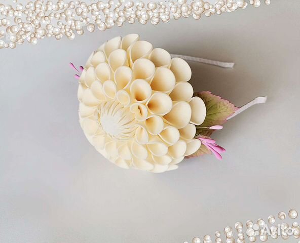 Ободок с шикарным цветком