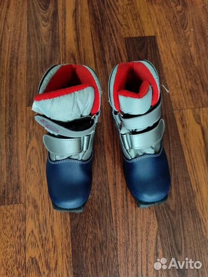 Ботинки лыжные MXN Kids р.33 сине-серебро