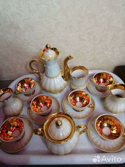 Сервиз кофейный с позолотой