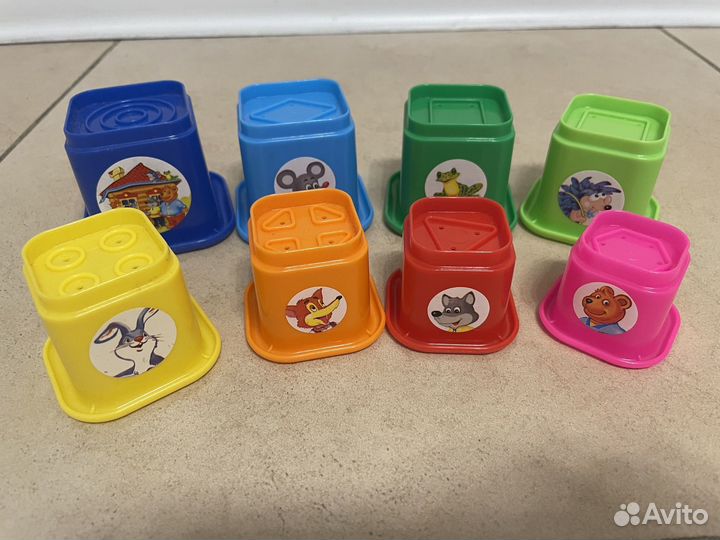 Развивающая игрушка Стаканчики-пирамидка Теремок