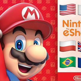 Карты пополнения Nintendo eShop PL USD EUR MXN BRA