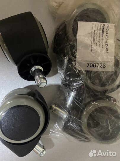 Колесико (5 шт)прорезинненое на офисное кресло