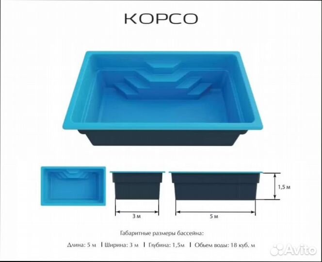 Композитный бассейн Корсо premium