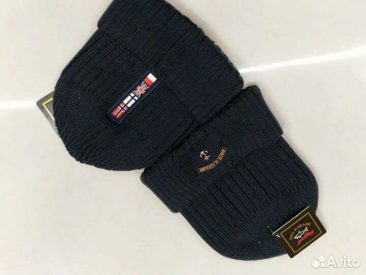 2 Мужские зимние шапки Пауль (Пол) Шарк Paul Shark