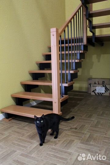 Лестница на металлическом каркасе