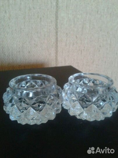 Солонки/подсвечники хрустальные