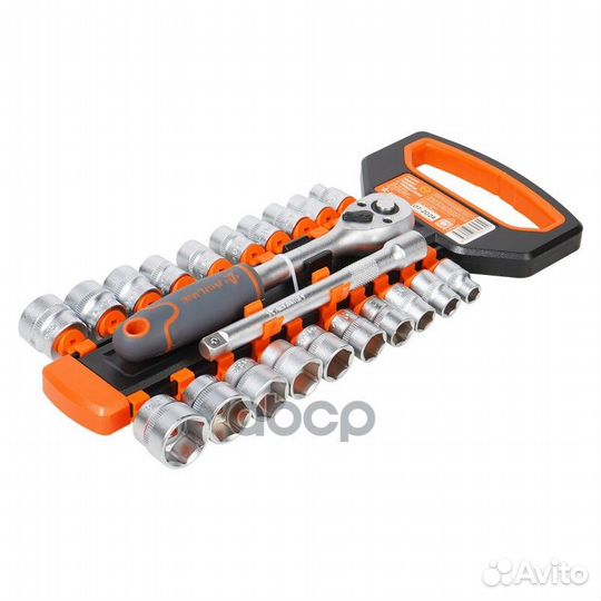 Набор головок с трещоткой 3/8 72Т 22пр. (8-21мм