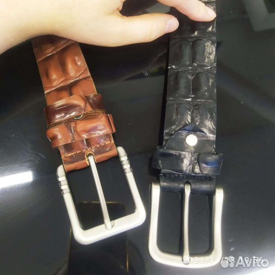 Ремень мужской,кожа крокодил