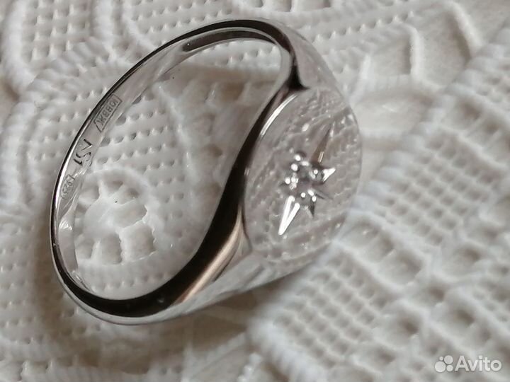 Кольцо серебро 925