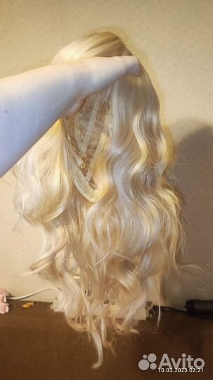 Парик блонд с челкой