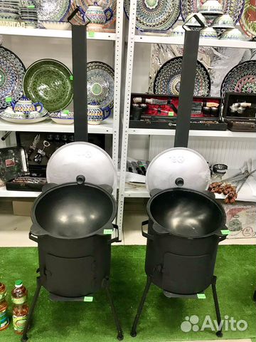 Казан чугунный, печь разборная
