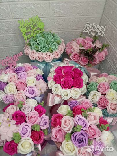 Мыло композиции из мыльных роз