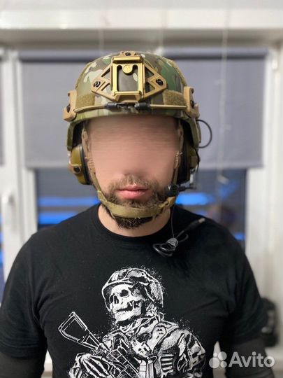 Комплект Шлем Протон+активные наушники, шлем