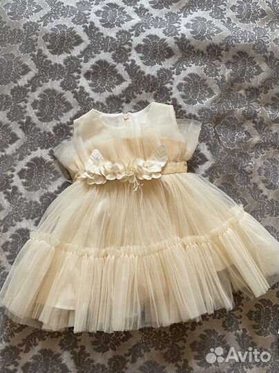 Детское нарядное платье 80-86 размер