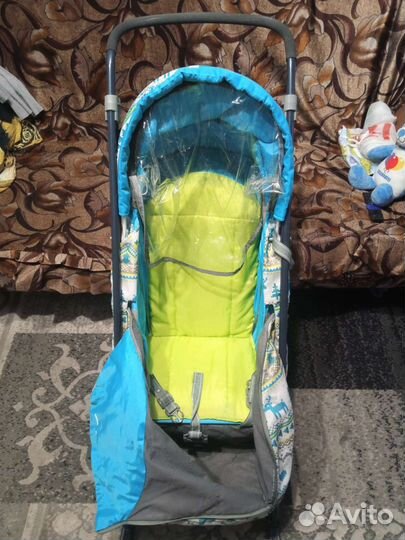 Санки-коляска Ника умка 3/4 Вязанный бирюзовый