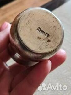 Рюмка серебро 84 пробы,ри