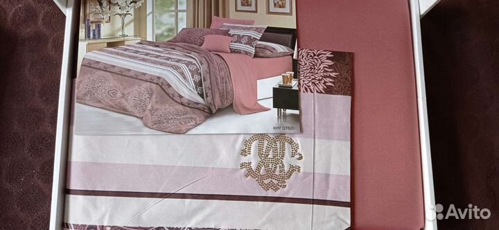 2х спальный кпб с европростынью сатин