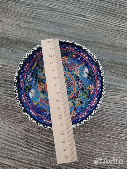 Турецкая расписная тарелка ручной работы