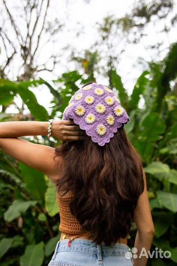 Летние косынки вязаные бандана y2K