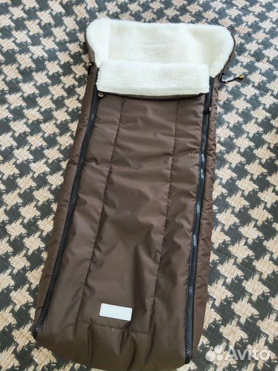 Конверт в коляску зимний меховой на овчине