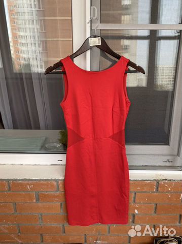 Красное платье zara XS