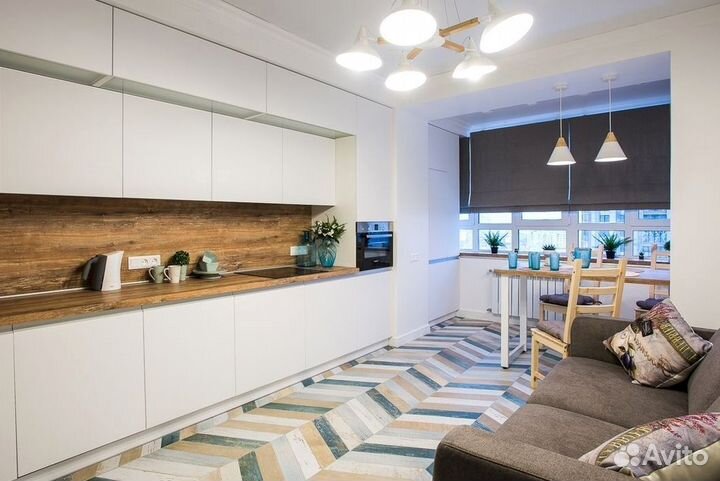 Прямой кухонный гарнитур современный