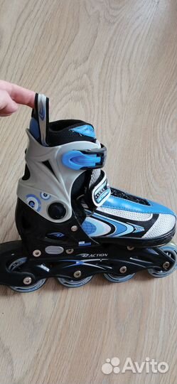 Ролики раздвижные + коньки 2 в 1 р. 33-36