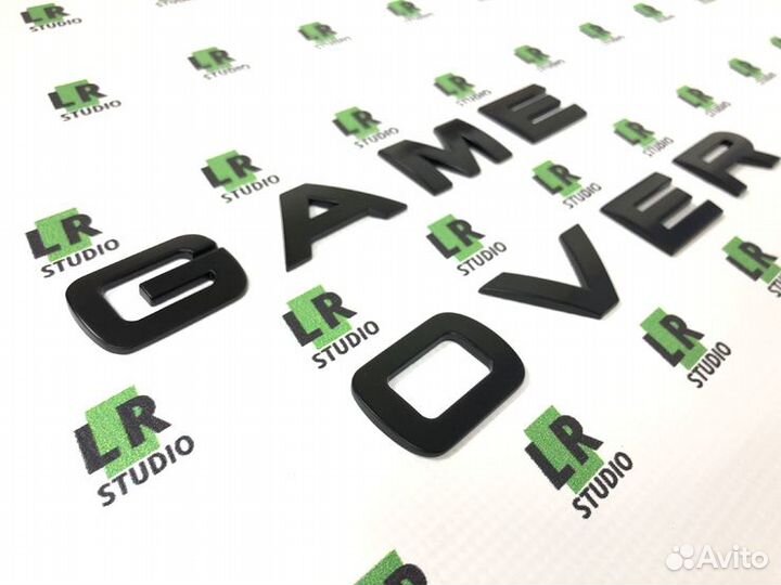 Буквы Game Over черные матовые металл