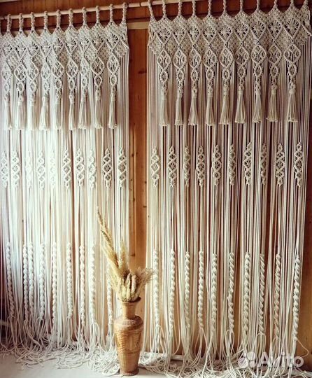 Шторы макраме