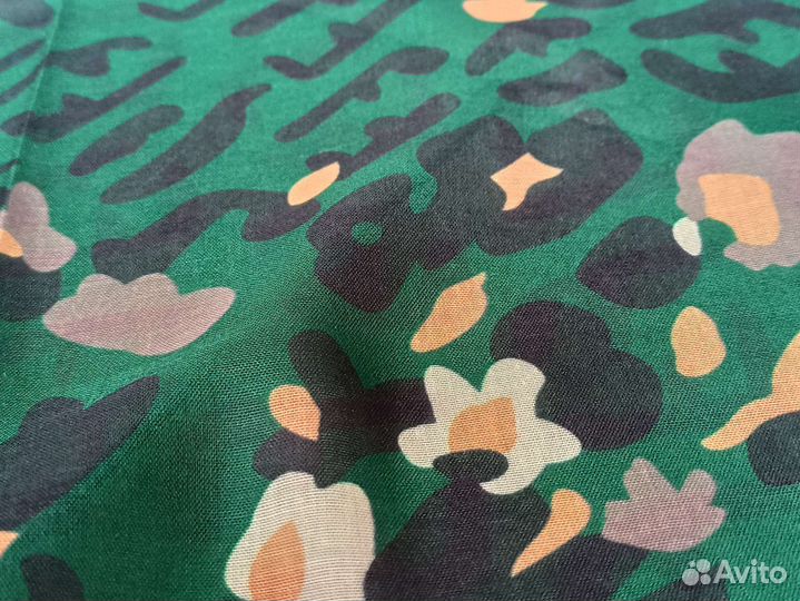 Платок Батист Модал Fendi лёгкий зелёный новый