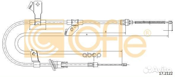 Трос ручника Mitsubishi Colt левый cofle 17.212