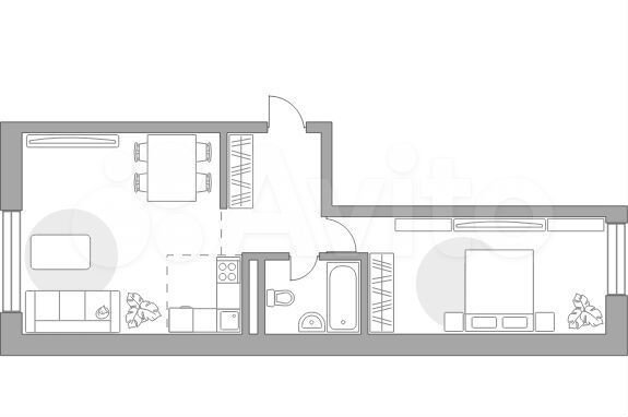 2-к. квартира, 60,8 м², 17/19 эт.