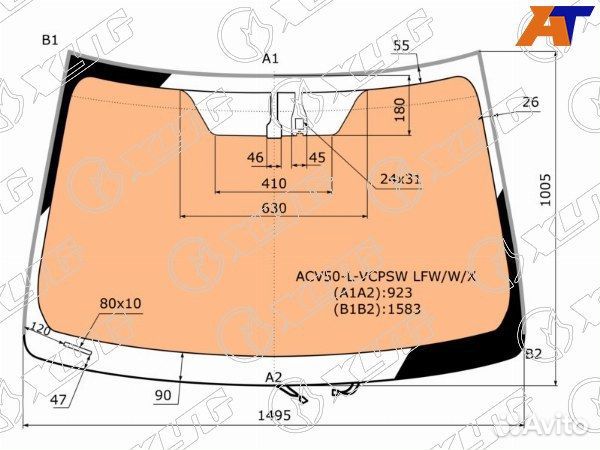 Стекло лобовое toyota camry europe/russia ACV 50/5