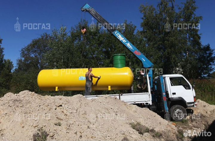 Газгольдер с установкой
