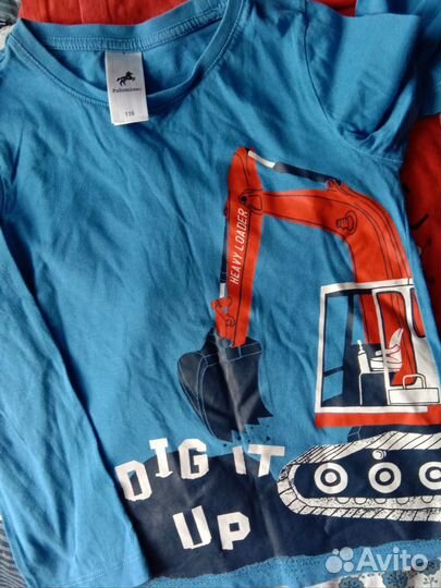 Футболки, лонги для мальчика hm 110 116 (5 штук)