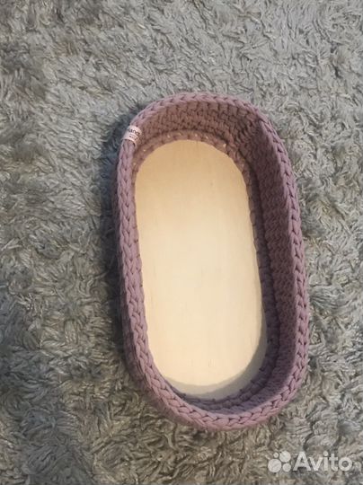 Вязаные корзинки ручной работы