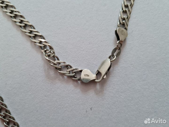 Мужская серебряная цепь