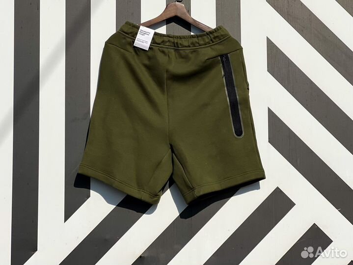 Шорты Nike Tech Fleece Olive