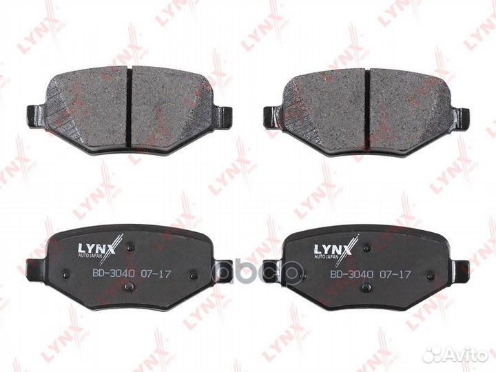 Колодки тормозные дисковые зад BD3040 lynxauto