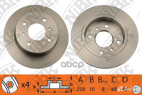 Диск тормозной nissan almera 01- 1.5-1.8 RN1040