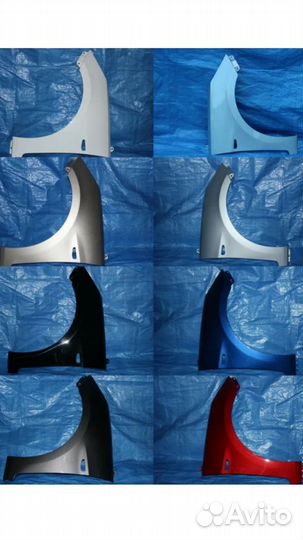 Крылья пластиковое в цвет hyndai solaris