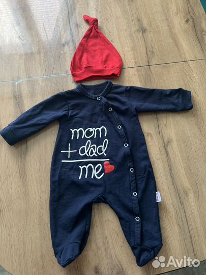 Комбинезон + шапка 56-62р