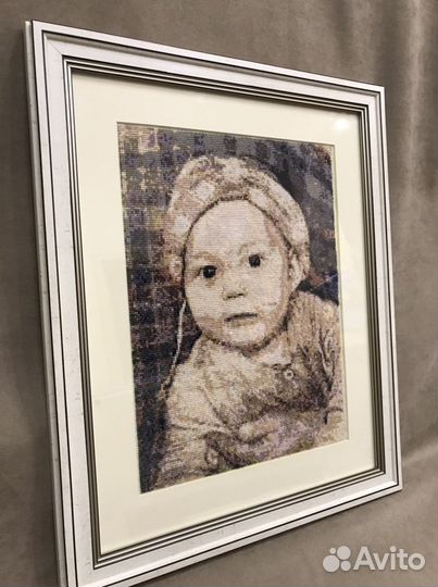 Портрет (вышивка крестом) по фотографии на заказ