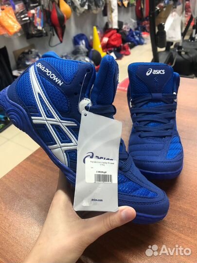 Борцовки Asics синие