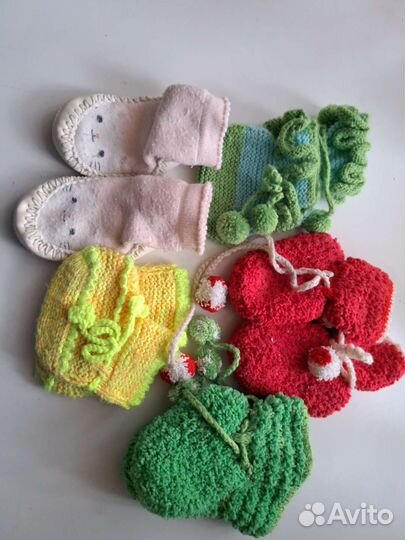 Тёплые носочки и пинетки для девочек