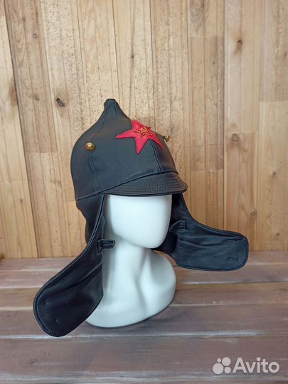 Кепка буденовка кожаная Арт.Бк45