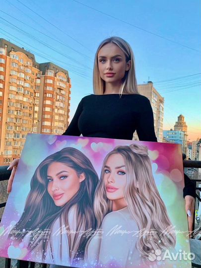 Портрет по фото на холсте Одинцово