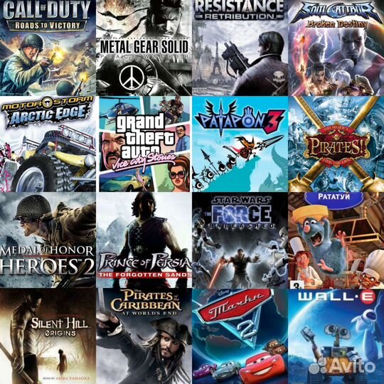 Sony PSP 64GB 100 игр + Dendy Sega Super Nintendo