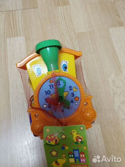 Развивающий паровоз каталка Полесье Новая