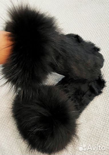 Варежки натуральный мех